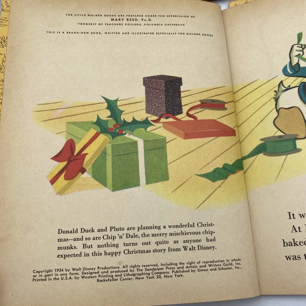 Lot Set of 3 Vintage Disney Little‎ Golden Books Donald Duck